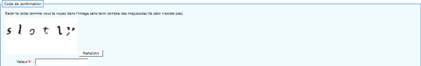 Code de confirmation