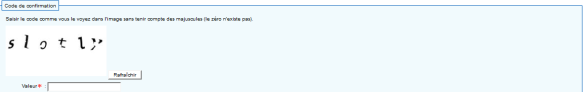 Code de confirmation