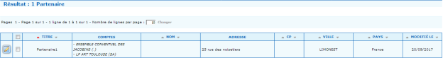 Gestion des partenaires