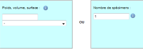 Quantité/Nombre de spécimens